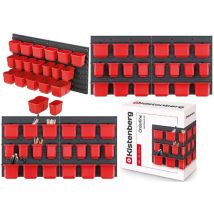 Pannello per utensili con contenitori – Kistenberg – 55197579 – 60cm, 40cm, 30cm, 5 compartimenti – Utensileria