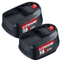 Pdstation - 2pack Für Bosch Pba 18v 3,8ah Akku Xl 1600a005b0 Pst 18 Li,psb 18 Li-2h