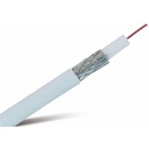 S-impuls Koaxialkabel, 25 M, Weiß, 6,7 Mm, Ccs, 75 Ω
