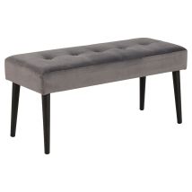 Glory Sitzbank – Velours grau – Sitzhöhe 45 cm – Sitzbreite 95 cm – Sitztiefe 38 cm – Martindale-Wert über 25.000