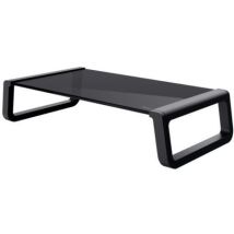Trust Monta Support De Moniteur, Support Écran Pc En Verre Trempé 41 X 22 X 10 Cm, Réhausseur D'Écran Bureau Ergonomique, Organisateur De Table Pour 