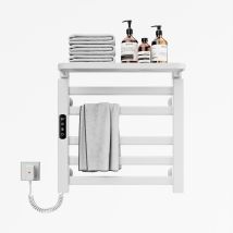 Scaldasalviette,radiatore Portasalviette Elettrico 500x500mm,porta Asciugamani Termostatico Intelligente,porta Asciugamani Elettrico Bianco,con 