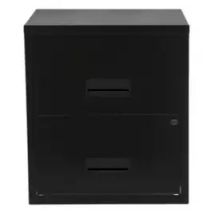 Pierre Henry - 2 Drawer Maxi Tall Filing Cabinet - Black