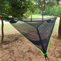 Große Dreieckige Camping-baumhängematte, Tragbare Mehrpersonen-hängematte, 3-personen-design Für Reisen, Hinterhof, Outdoor, Garten, Camping