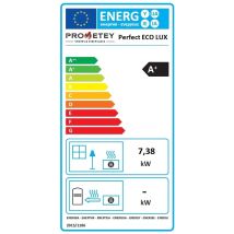 Cocina De Leña Prometey Perfect Eco Lux Bordo – 7,5 Kw Placa De Hierro Fundido, Elegancia Clásica, Alta Eficiencia Y Salida De Humos A La Izquierda
