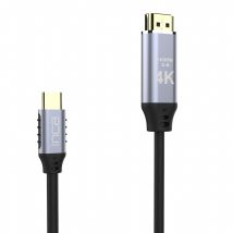 Inca - 2m 4k Hdmi-kabel: Brillante Bildübertragung (30 Hz), Hdmi 1.4 Abwärtskompatibilität, Typ-c Zu Hdmi, Goldspitze