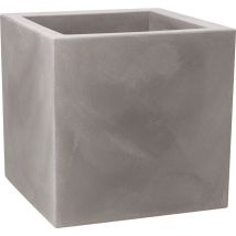 Vaso cubico Momus 35 cm in resina – Antracite, Avana, Bianco, Cenere – Ideale per piante medio-grandi – Realizzato in Italia