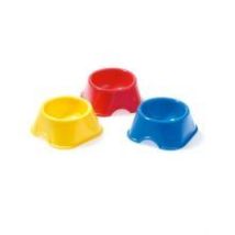 Animalin – Small Animal Non-Tip Dish – 60 ml Capacity – Durable Plastic – Assorted Colours: Red, Yellow, Blue