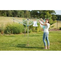 Tendedero de ropa paraguas medio Plus – Soporte de aluminio 50 mm – Resistente a la intemperie y rayos UV – Hecho en Alemania