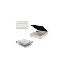 Santino - Pack Canapé De Madera Artic + Colchón Pro Nature + Almohada Fibra - Envío Y Montaje Incluidos - 200cm