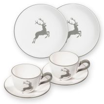 Grauer Hirsch, Frühstück Für 2 Cup - Gmundner Keramik