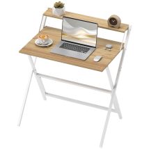 Scrivania Pieghevole Con Ripiano Per Monitor 81,5x62x86,5 Cm