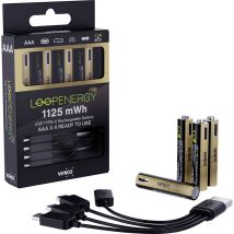 Verico Loopenergy Pro Aaa1125 Batteria Ricaricabile Usb-c Li-ion 750 Mah 1.5 V 4 Pz.
