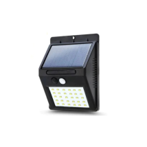 Lampe Solaire A' Batterie Spot Driwei 25+5+5 Led Avec Capteur De Mouvement Et Cre'pusculaire Pour Jardin Ip65
