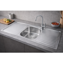 Viandpro Single Bowl Double Drainer Sink - 1200 X 500mm - Satin Finish