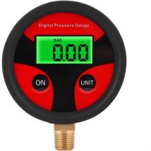 Digitaler Reifendruckmesser, Autoreifendruckmesser Digitaler Lcd-reifenluftdruckmesser Für Pkw-lkw-motorräder (gewinde: 1/8 Npt)