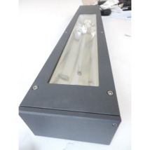 Tête De Lampadaire Architectural Graphite 1100x155x95mm Lampe Fluo 2g11 80w (non Incl) Ballast Elec 230v Ip65 Bega 8877