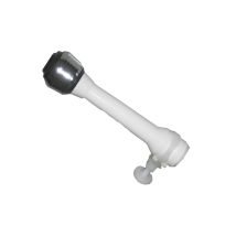 Verstellbarer Duschstrahl 15 cm – Chrom / Weiß – Stahl, rostfreier Stahl, PVC – Reduziert Wasserverbrauch und Kalkablagerungen