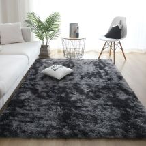 Minkurow Flauschiger Bodenteppich, Kunstpelz, Flauschiger Bereich, Dekorativer Farbverlauf, Bodenmatte Für Schlafzimmer, Wohnzimmer, Esszimmer (