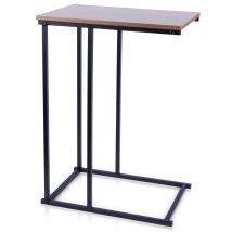 Beistelltisch MDF und Metall – 26 x 40 x 58 cm – Schwarz, Braun – Moderner industrieller Stil