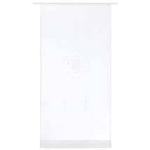 Home Fashion Türbehang Leinenstruktur Bestickt Porta Struttura Lino Ricamato, Acryl, Bianco, H180 X B90 Cm (1er Pack)