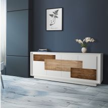 Madia Linea Pure Ver 3- 4 Ante In Finitura Bianco Laccato Opaco