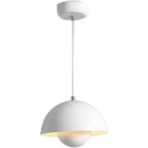 Lámpara Colgante Led De Metal Con Forma De Bola, Estilo Modernista, Para Sala De Estar, Dormitorio, Comedor, Cocina, Isla, 25 Cm, Color Blanco 