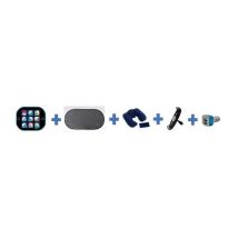 Pack Voiture Été - Htc Equipement - Départ En Vacances - Inclu : Pare-soleil, Coussin Nuque, Support Tablette