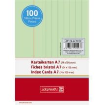 Brunnen Fiche 102270150 Din A7 Ligné Gn 100 Pcs/paquet