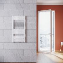Termoarredo Scaldasalviette Verticale Radiatore Ad Acqua Calda Bianco Connessione Centrale 1000x500mm - Sonni