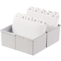 Han Karteikasten Han 12,1 X 10,1 X 7,4 Cm (b X H X T) Din A7 Quer 300 Karten Polystyrol Lichtgrau