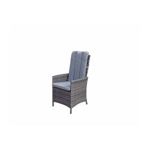 Signature Weave - Emily Wicker Reclining Dining Chair Lounger Cushions Grey