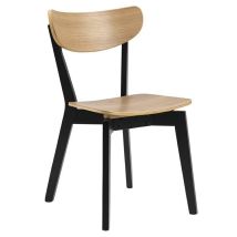 Sedia In Legno Roxby, Base Nera Naturale
