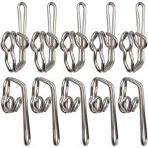 PHASAT 100 Stück Metall-Vorhangband-Gardinenhaken – Silber – Metalllegierung – 12 mm – 28 mm