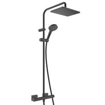 Hansgrohe Vernis Shape Ecosmart Showerpipe 230 Thermostatic Shower Mixer - Matt Black - 26097670