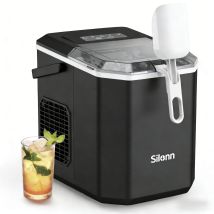 Silonn Machine À Glaçons 12kg/24h - Silencieuse, Autonettoyante Et Portable Avec Pelle À Glaçons - Pour Maison, Cuisine, Camping