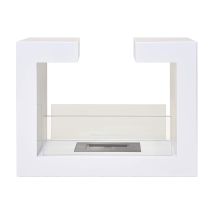 Biocamino Da Pavimento Nathan Bianco 3,7 Kw - 78x25x58h Cm