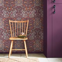 Papier Peint Intissé William Morris Blackthorn Plum 1005 X 52cm Violet