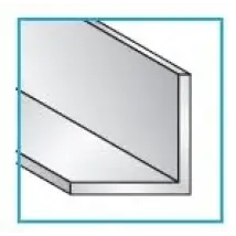 Algo - Profilo Angolare Alluminio Argento Barre Mt. 2 Mm. 25x1 Cf.5pz