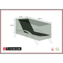 Funda Chaise Longue Titanium Negra - 205 X 75 X 68 Cm