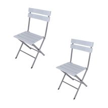 Mobili Rebecca - Rebecca Mobili Set 2 Sedie Da Esterno Pieghevoli In Plastica Acciaio Per Bar Camping