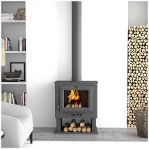 Estufa de leña BRICOSOL CH-0 – Potencia 9,5 kW – Rendimiento 75% – Dimensiones 756 x 601 x 395 mm – Peso 67 kg