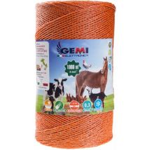 Gemi Elettronica - Weidezaunlitze Für Den Weidezaun 1000 Mt 4 Mm² Litze Weidezaunseil Für Elektrozaun Für Tiere Pferde Hunde Eber Kühe Schweine Hühner
