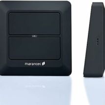 Marantec – D520 2-Channel Wireless Wall Switch – 868 MHz – Matt Black Finish