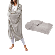 Gadget Et Bazar - Kuscheldecke Mit Ärmeln Und Kapuze Essential, One Size, 115 X 165 Cm