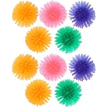 Xinuy - Cat Ball, 10pcs 3.5cm Cat Ball Tpr Flower Ball Burr Cat Portable Colorful Foam Ball Cat Chase Catcher Play Toys Kitten Interactive Exerciser 