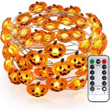 Halloween-lichtergirlande, Dolaso, 4 M, 40 Leds, Kürbis-dekorationsschnur, Batteriebetrieben, Für Den Innenbereich, Wasserdicht, Mit Ferngesteuerten 