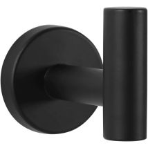 Minkurow Ganci Per Accappatoio Per Accappatoio, Bagno, Wc, Asciugamano, Cappello, Acciaio Inossidabile (nero)