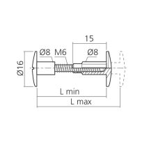 Tornillo De Fijación M6 Blanco Para Apriete 34 43mm - Grupo Lmc - Vis3832bl