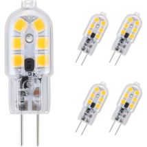 G4 Led Ampoule,5-pack Blanc Chaud 30w Ampoules Halogènes Équivalentes,ampoule Led G4 3w Économie Pour Les Ampoules De Hotte,ac/dc 12v 180lm 3000k [